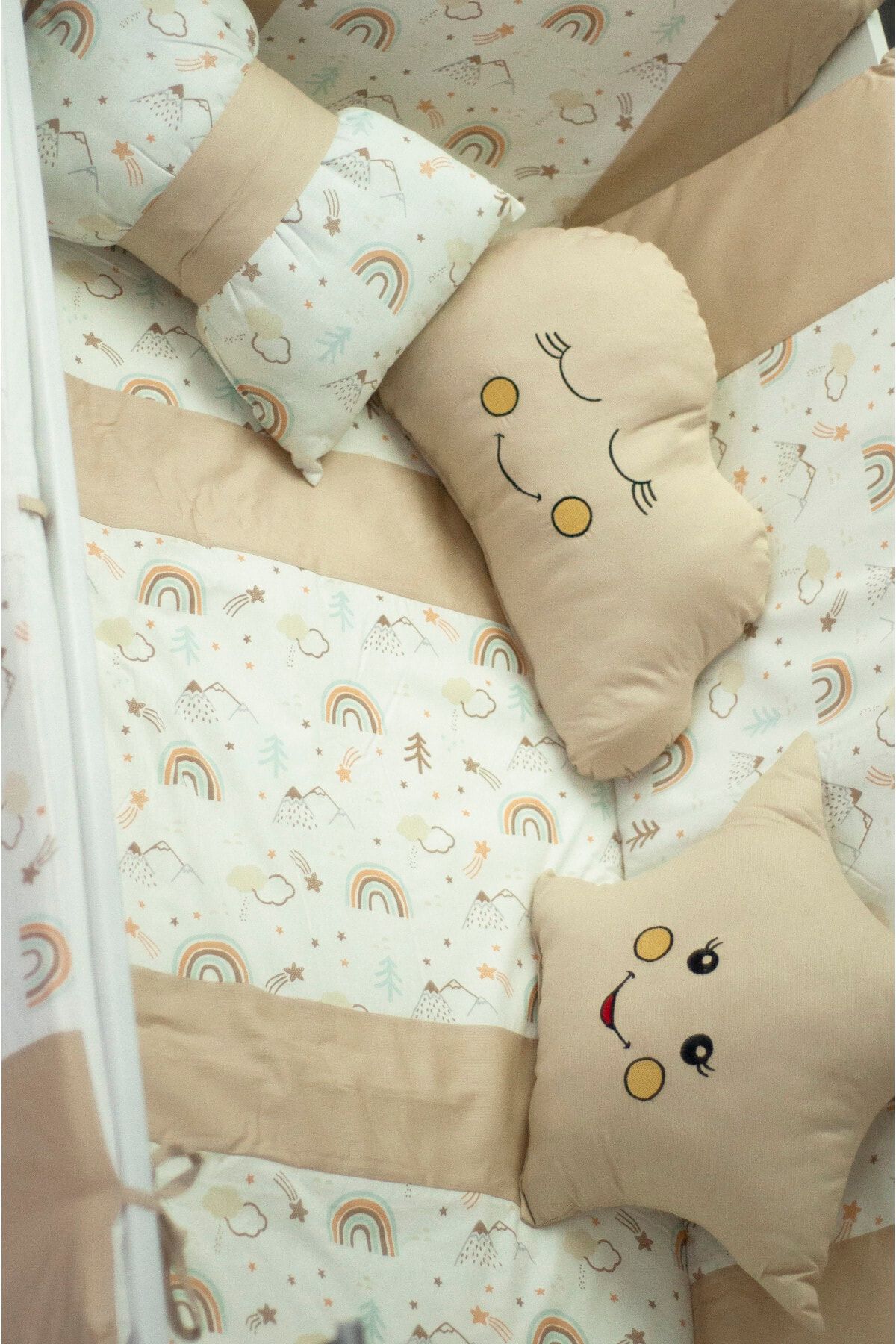 kista baby rainbow bebek uyku seti 80x140 fiyati yorumlari trendyol