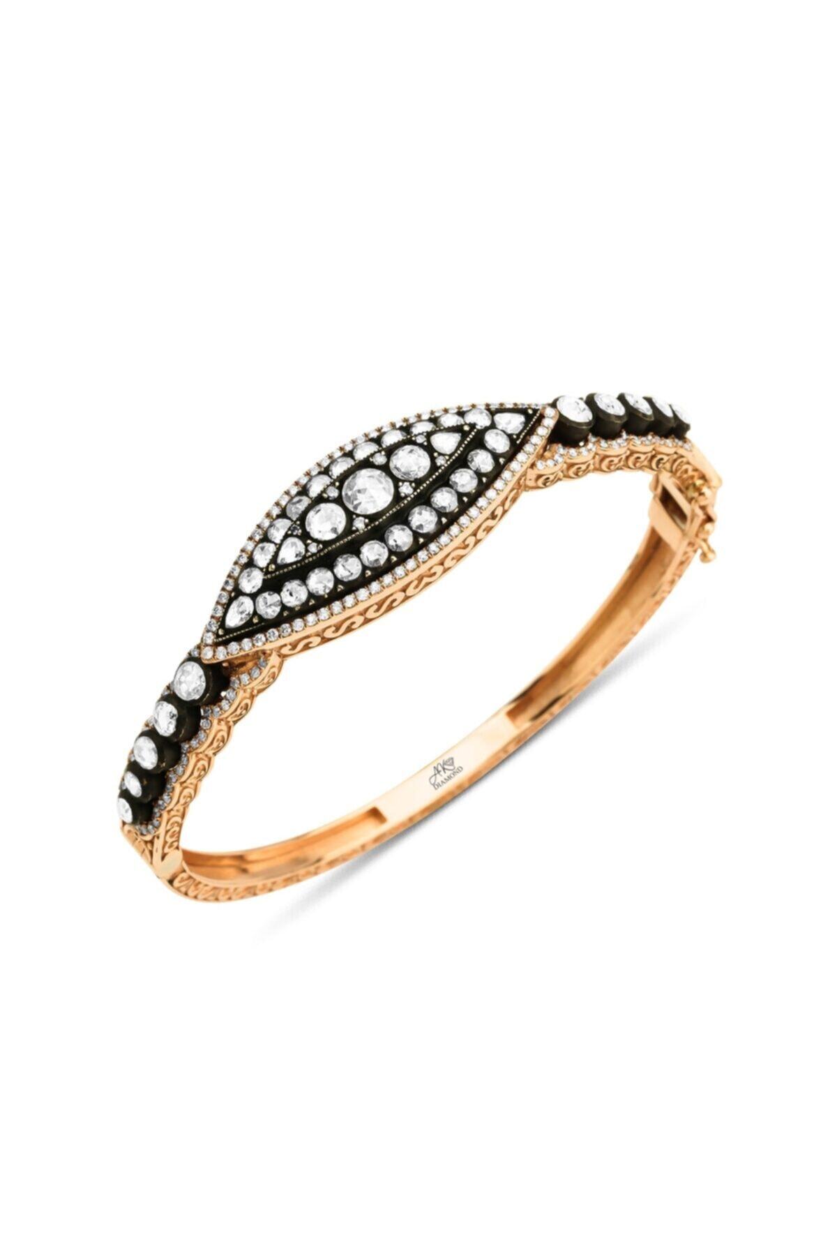 Clavis Jewelry Kadın Beyaz Elmas ve Pırlanta Taşlı Bilezik blz0860
