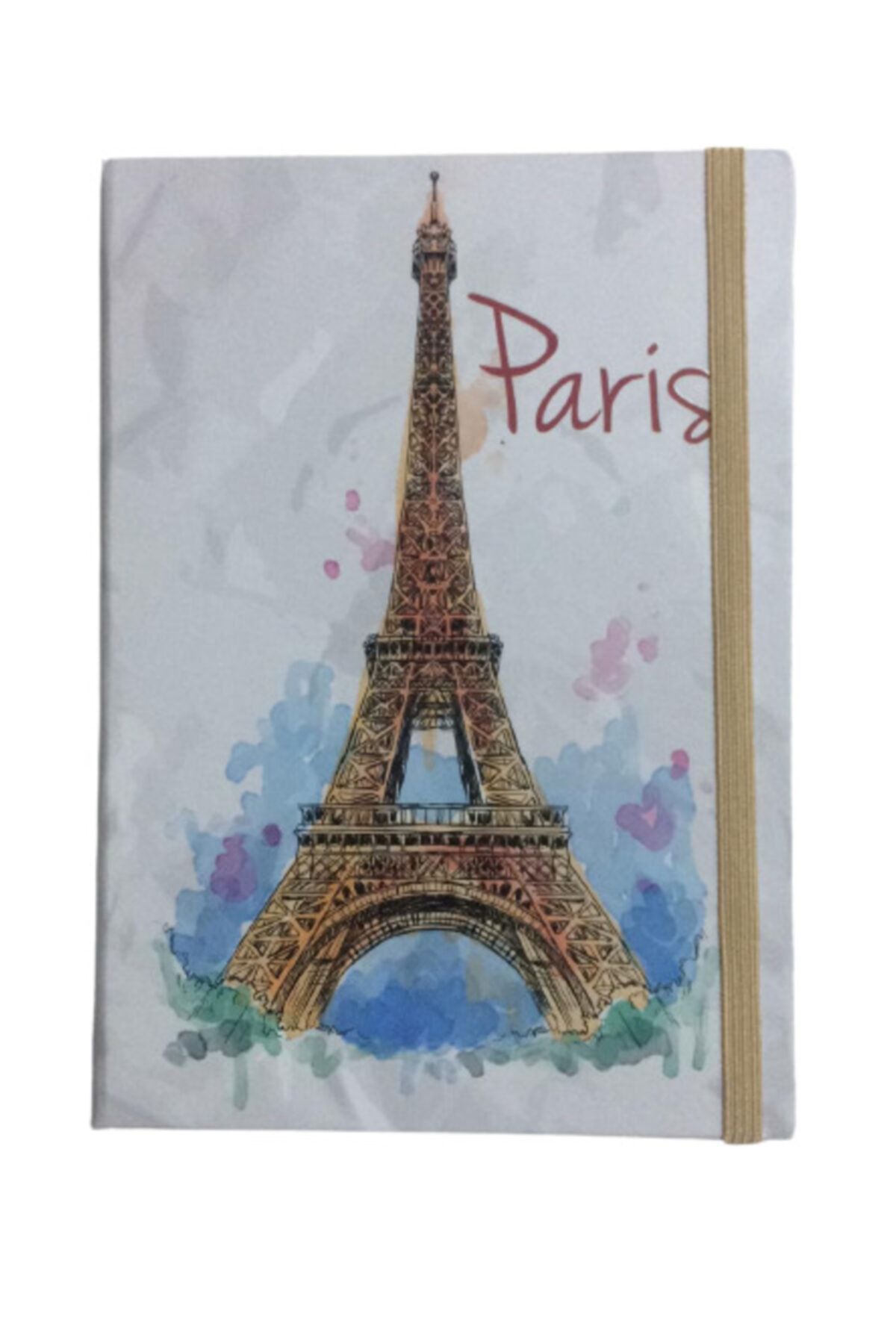 Gingko Paris Eyfel Kulesi Ideal Boy Ipli Sert Kapak Günlük Ajanda Renkli Kağıt Baskı Çizgili Defter Ajanda