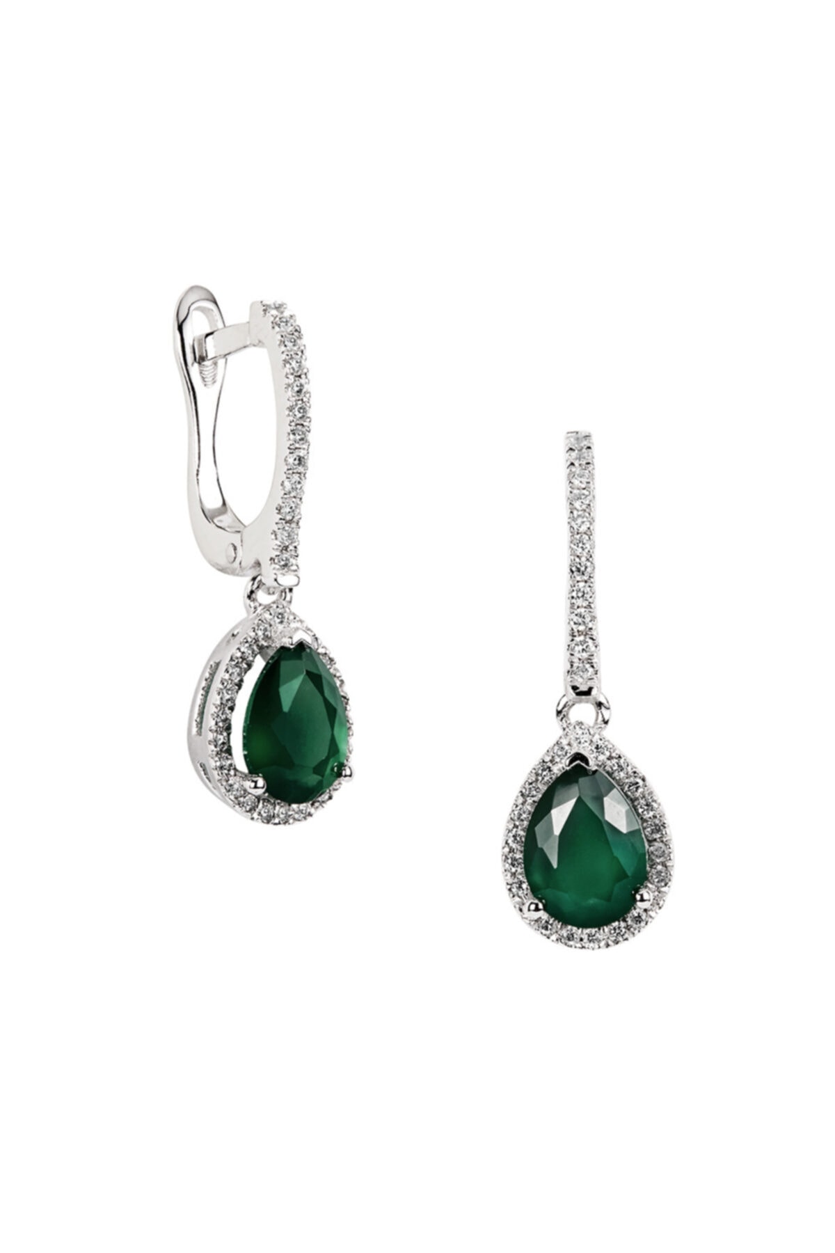 Clavis Jewelry Zümrüt Taşlı Pırlanta Küpe (ckp0891)
