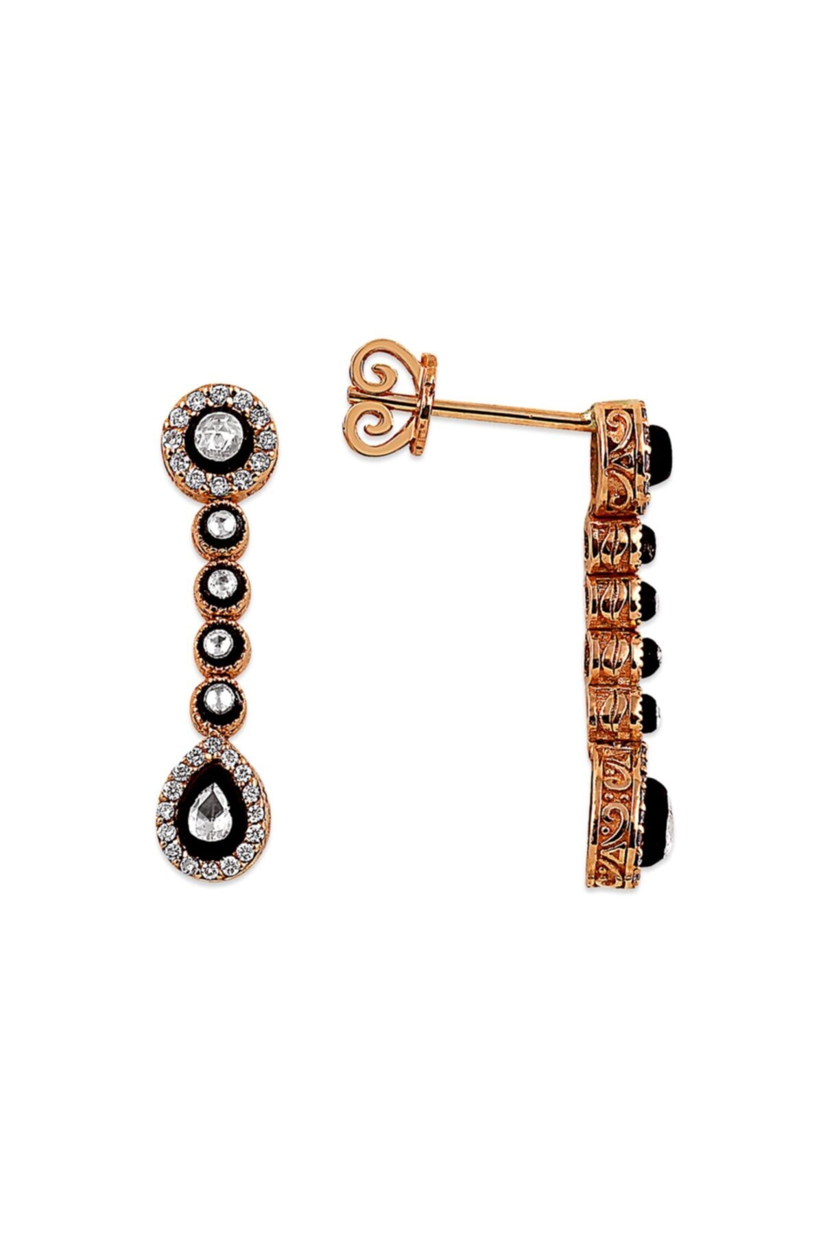 Clavis Jewelry Kadın Damla Kesim Elmas Ve Pırlanta Taşlı Küpe