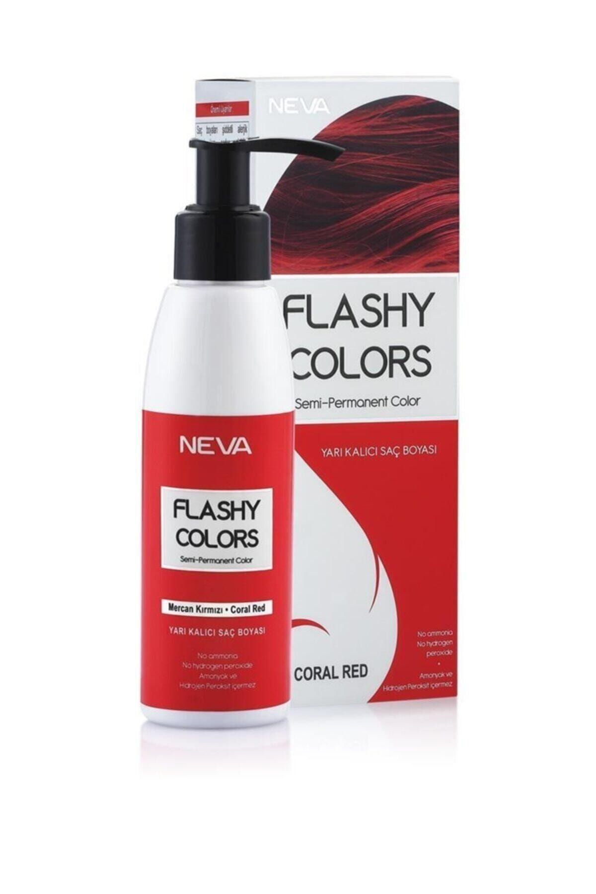 flashy colors yari kalici sac boyasi mercan kirmizi 100 ml fiyati yorumlari trendyol