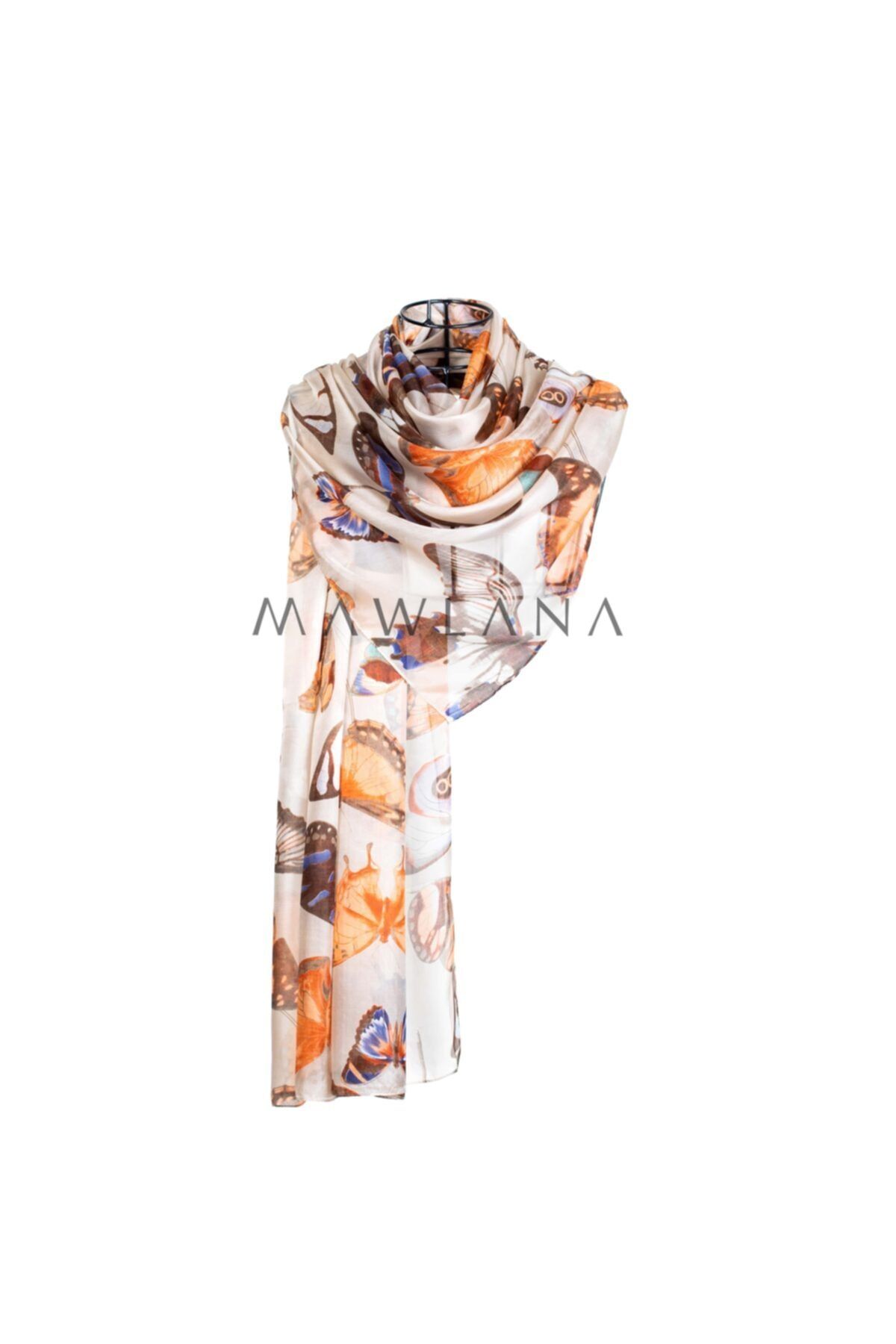 CASHMERE AND SİLK MAWLANA %100 Ipek Şal (180*110)