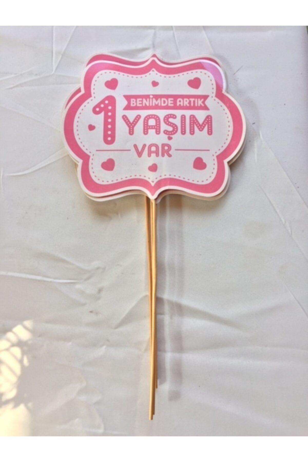 GÜVEN Benim de Artık 1 Yaşım Var Söz Balonu Pembe 3 Adet
