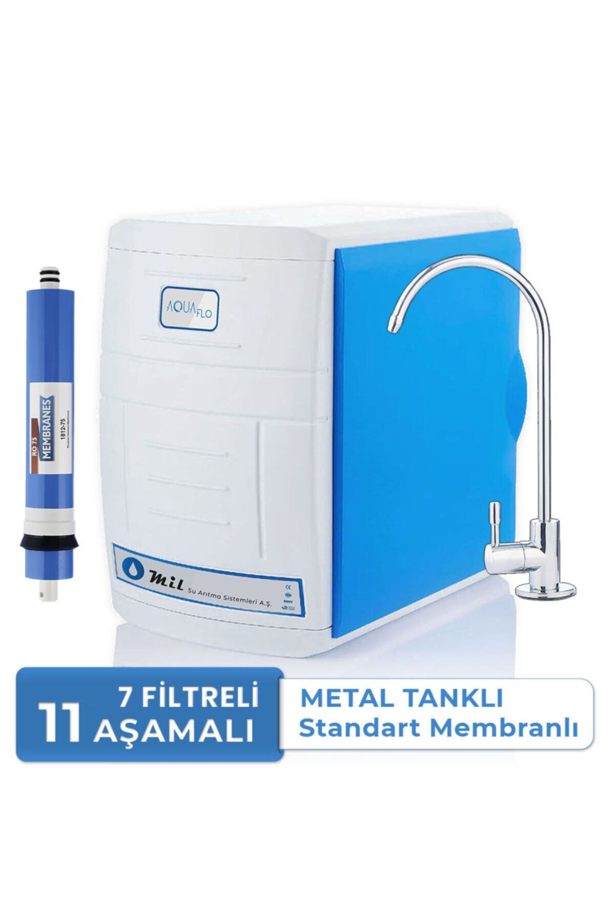 aquaflo 11 asama 7 filtreli 12 lt metal tankli kapali kasa su aritma cihazi mknp11 m s fiyati yorumlari trendyol