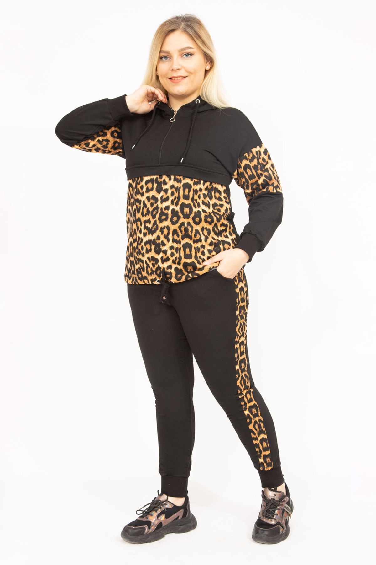 Cheetah print tracksuit clearance