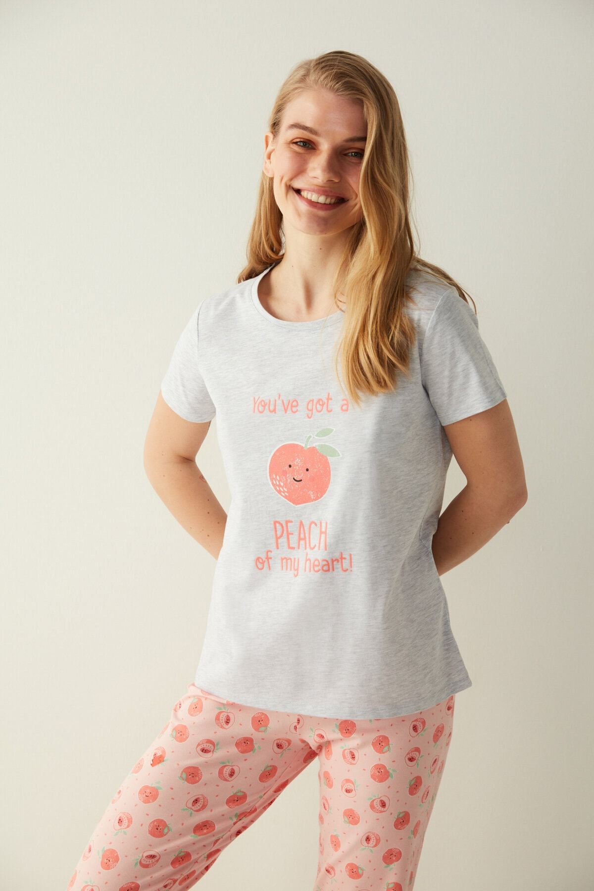 Penti Peach T-Shirt Pants Pajama Set - Trendyol