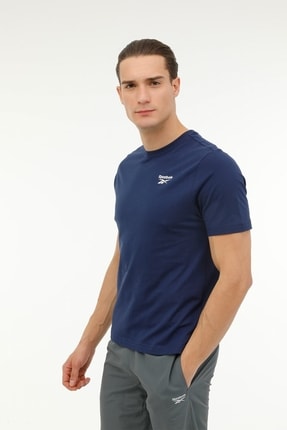Rı Left Chest Logo Tee Lacivert Erkek Kısa Kol T-shirt Image 4