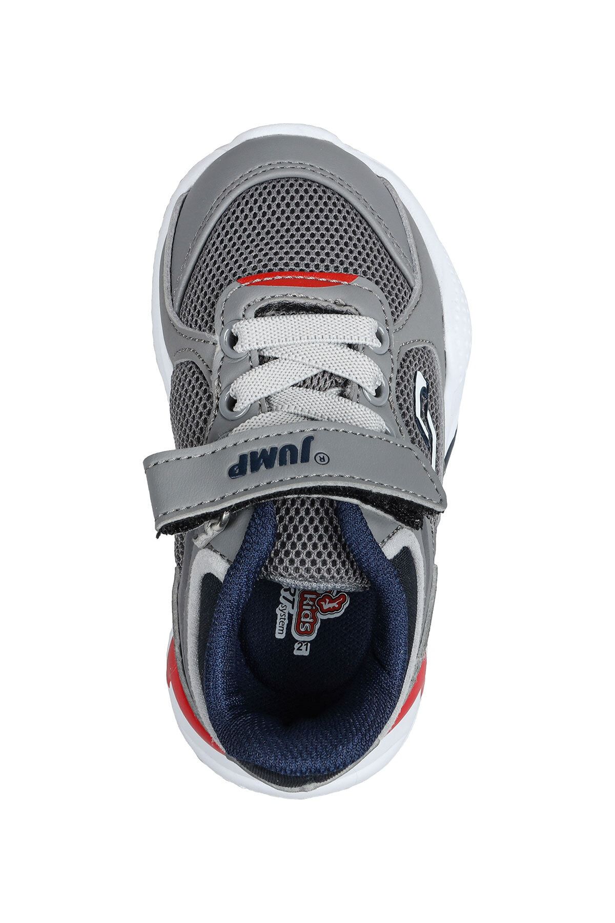 24931 Cırtlı Gri - Lacivert Üniseks Çocuk Sneaker Günlük Spor Ayakkabı