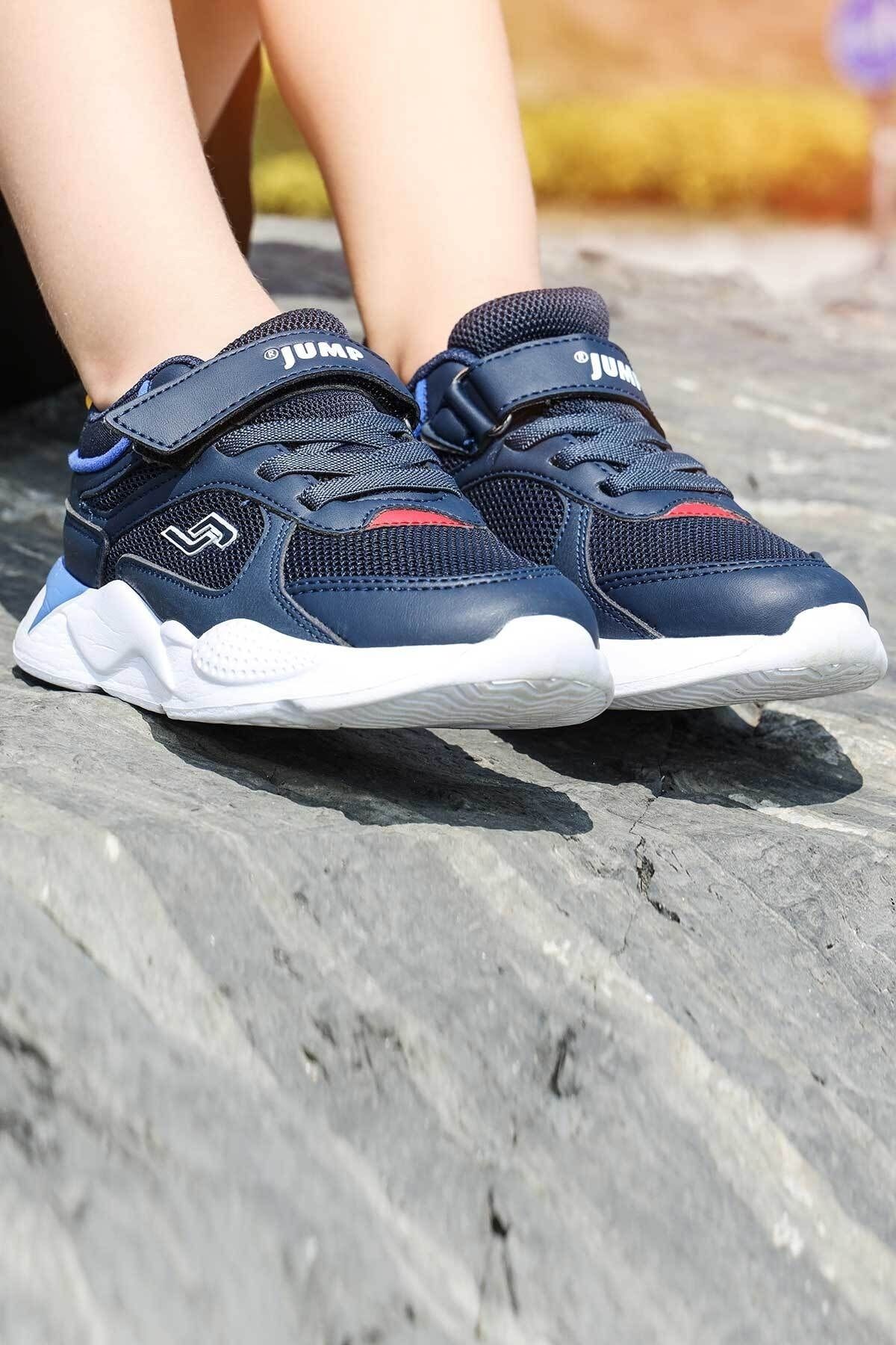 24931 Lacivert Royal Mavi Kırmızı Sarı Kız Çocuk Yazlık Günlük Yürüyüş Sneaker Spor Ayakkabı