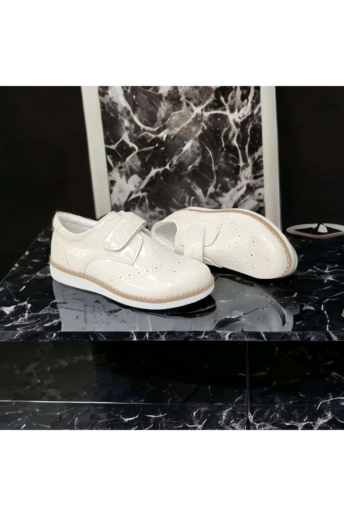 ERS RER Cream Color Classic Circumcision Boy Shoes Trendyol