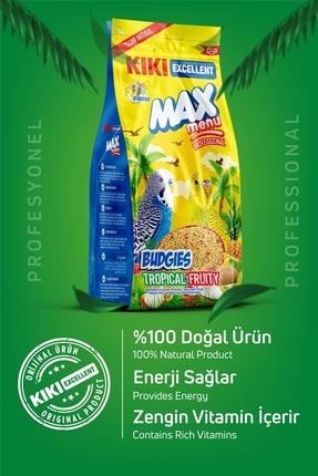 Kuş Max Menu Budgies Tropical Fruity Tropikal Meyveli Muhabbet Kuşu Yemi 1000 Gr. Kb3 Image 2