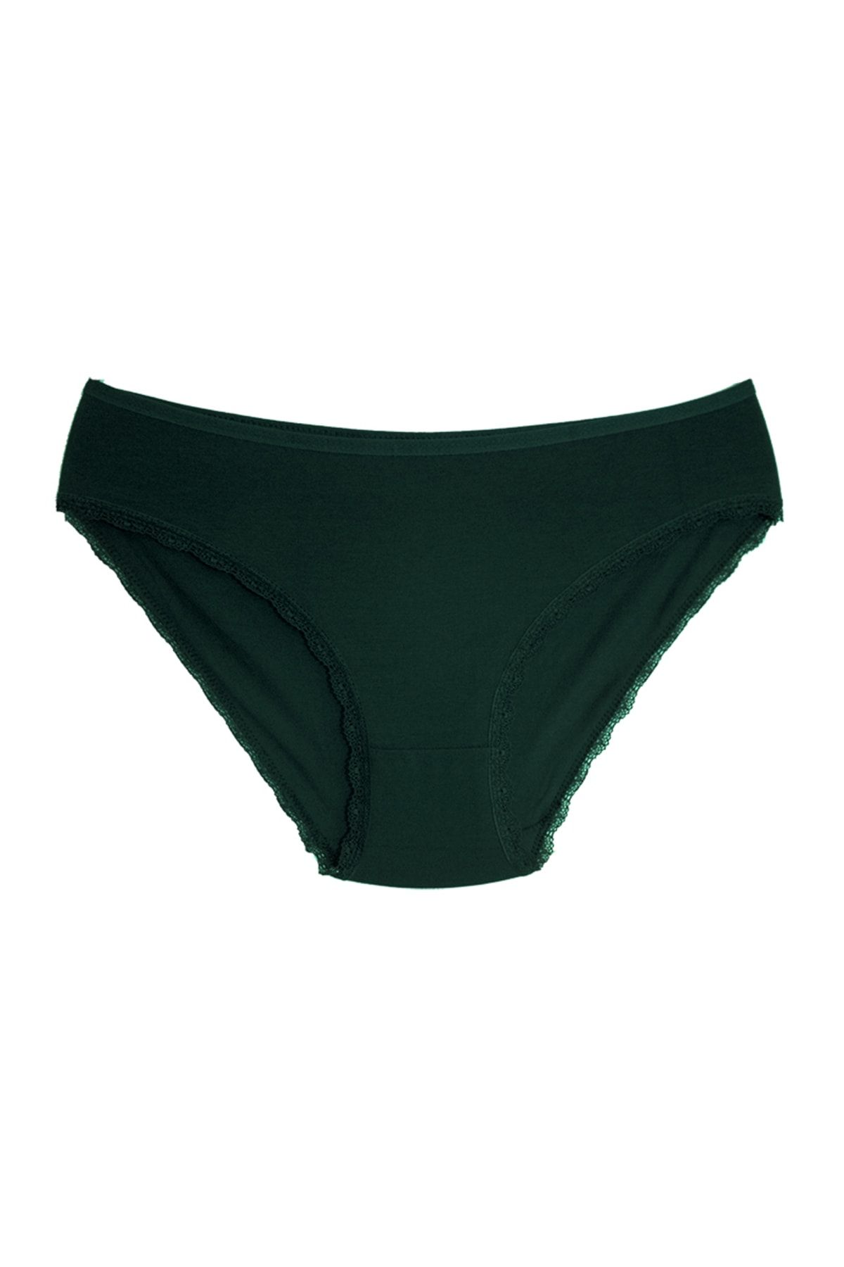 ALYA UNDERWEAR Women's Dark Green Tone Lace Bato/hipster Panties-heart-striped-plain  (xl,2xl,3xl,4xl)-7 Pieces/pkt - Trendyol