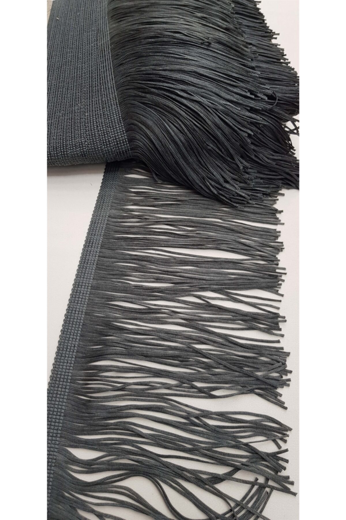 Hobigram Siyah Ithal Şerit Püskül 15 Cm ( 1 Mt )