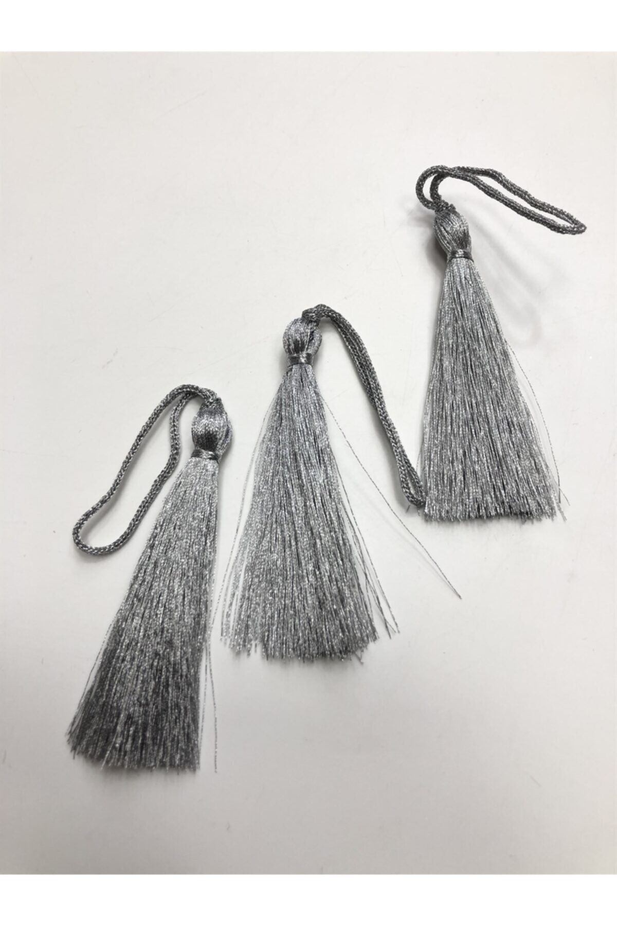 Hobigram Gümüş Simli Tekli Püskül 7 Cm (10 Adet)