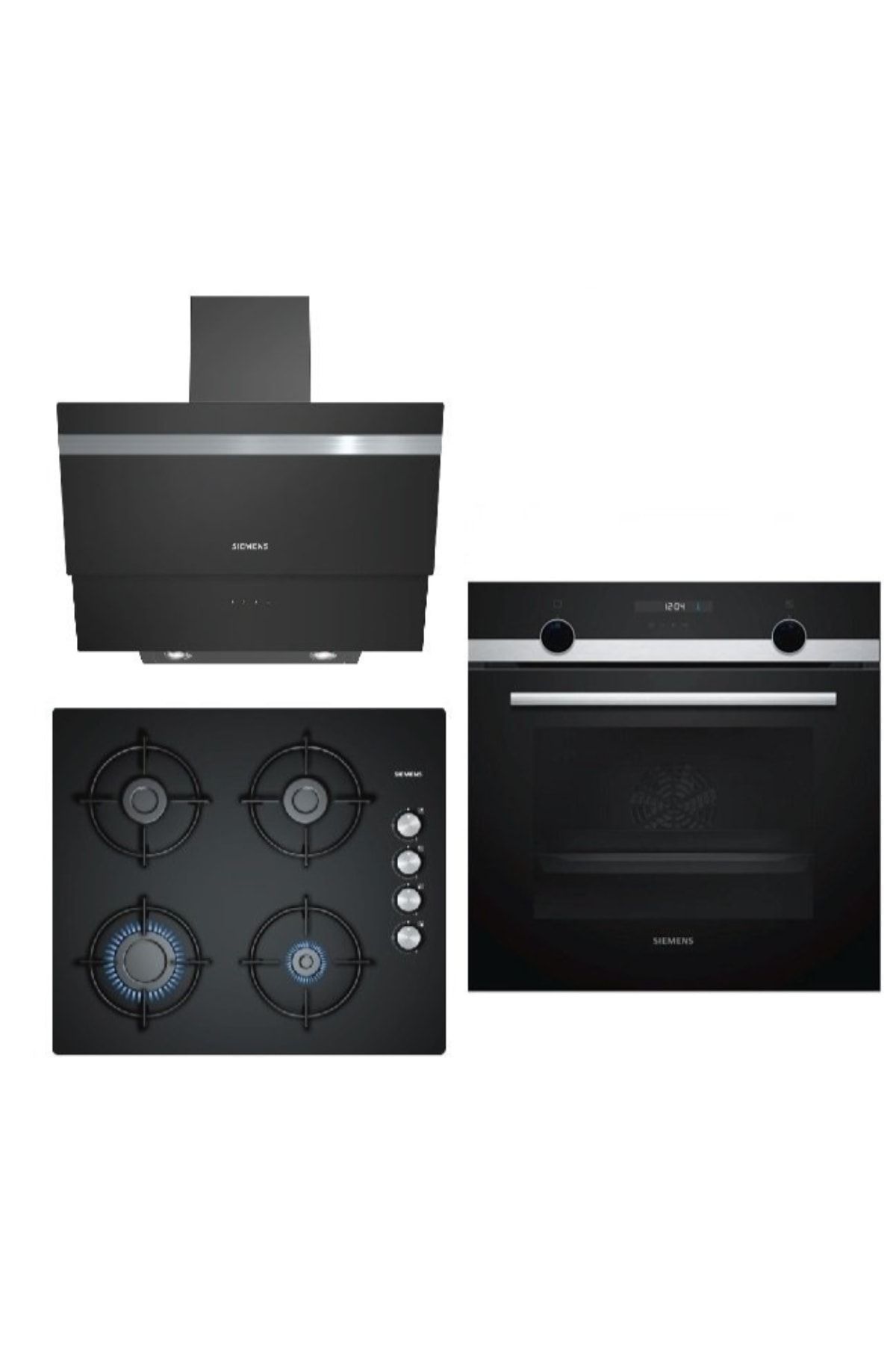 Siemens Ankastre Set 118 (HB557JYS0T + EO6C6PB11O + LC65KA670T )