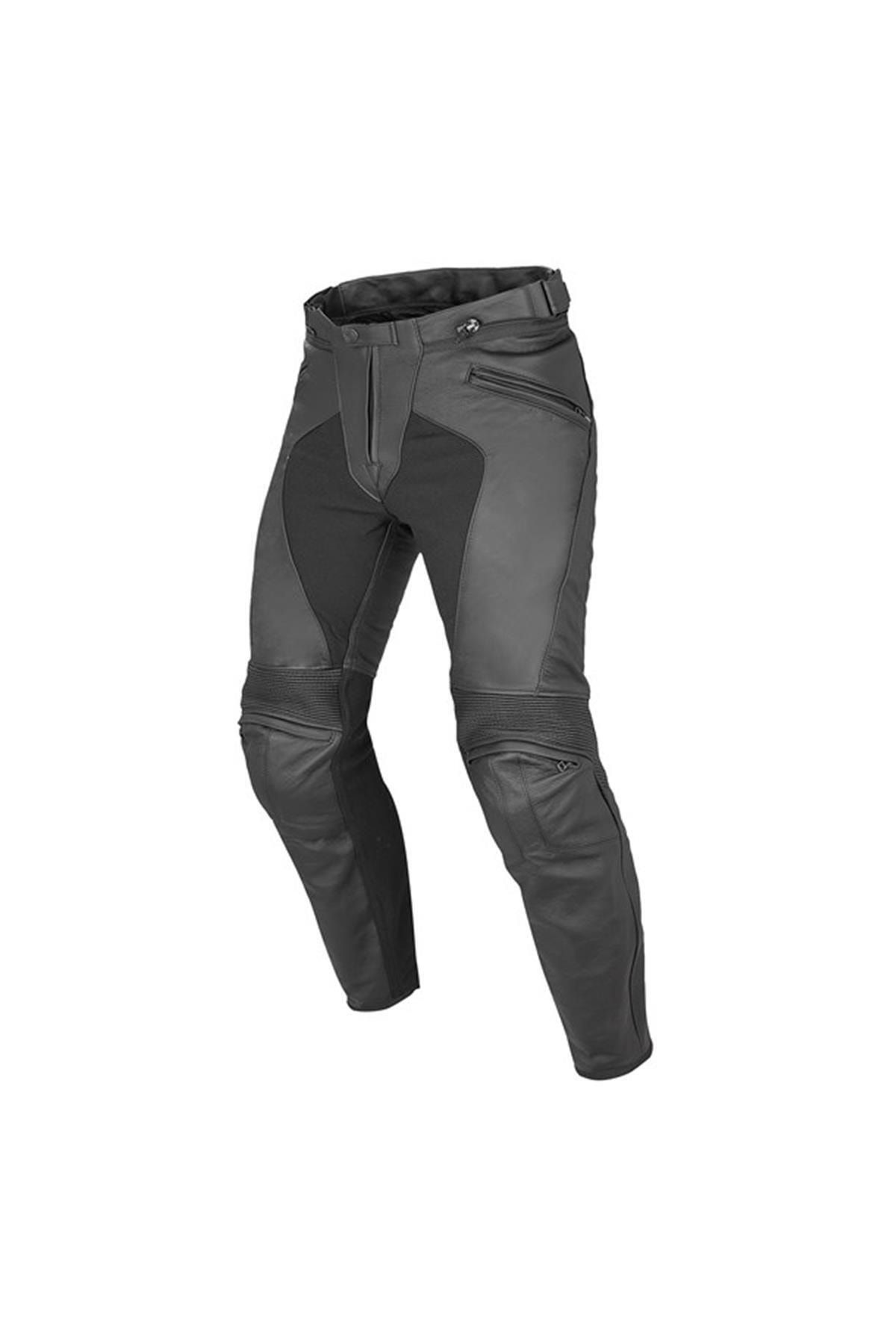 Dainese Unisex Siyah Korumalı Deri  Motosiklet Pantolonu Pony C2