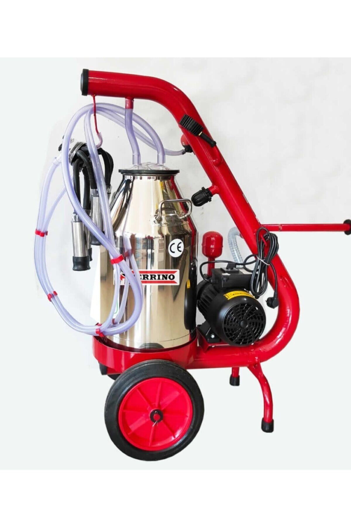 YAPRAK Ferrino Süt Sağım Makinesi Tek Sağım Kuru Tip 40lt Krom Güğüm