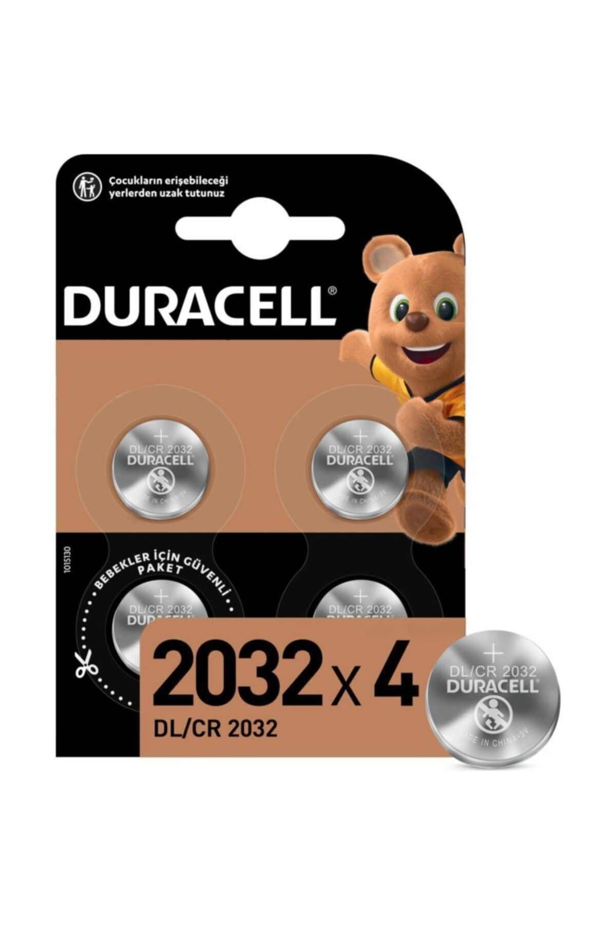 Duracell Özel 2032 Lityum Düğme Pil 3v, 4’li Paket (DL2032/CR2032)