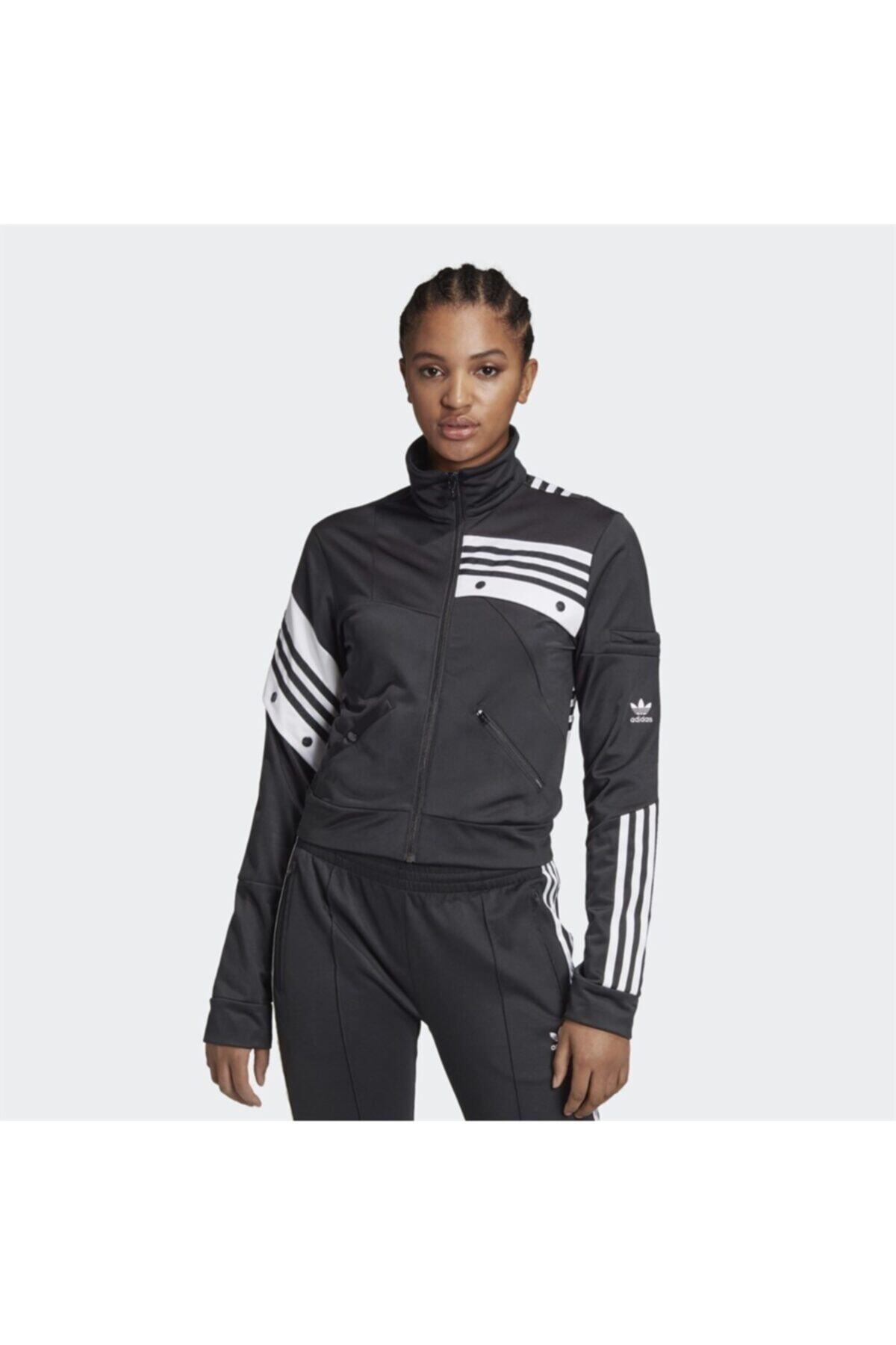 adidas Kadın Siyah Fermuarlı Sweatshirt