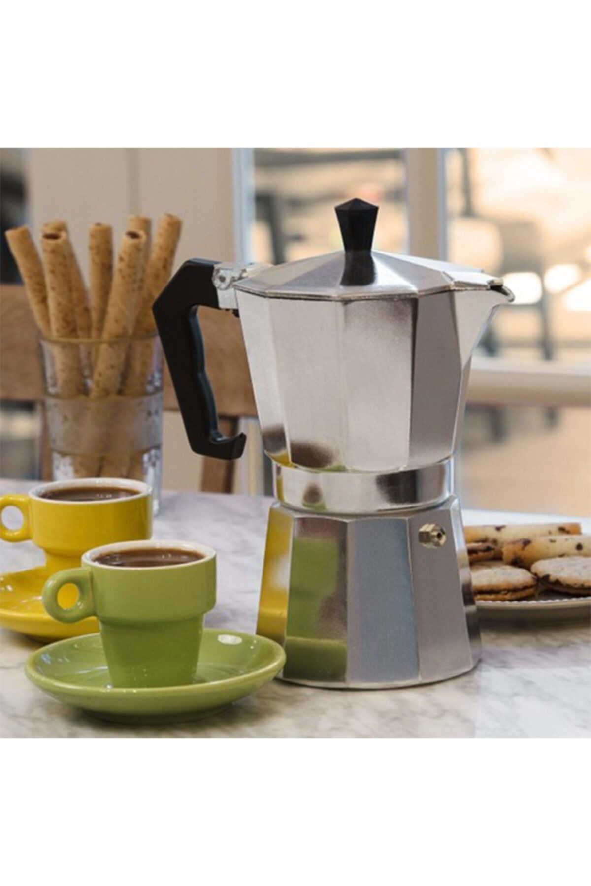 Excellent Houseware Moka Pot 3 Fincan