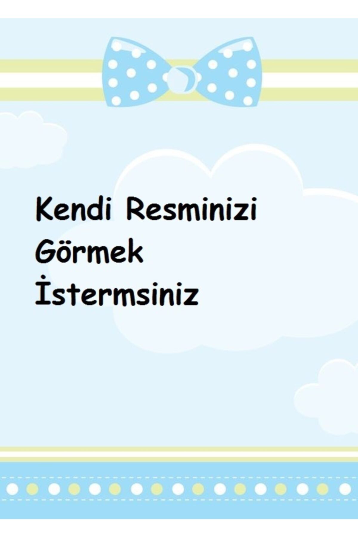 velomy Baby Shower Portre Şekerli Kağıda Baskı Kağıdına Baskı