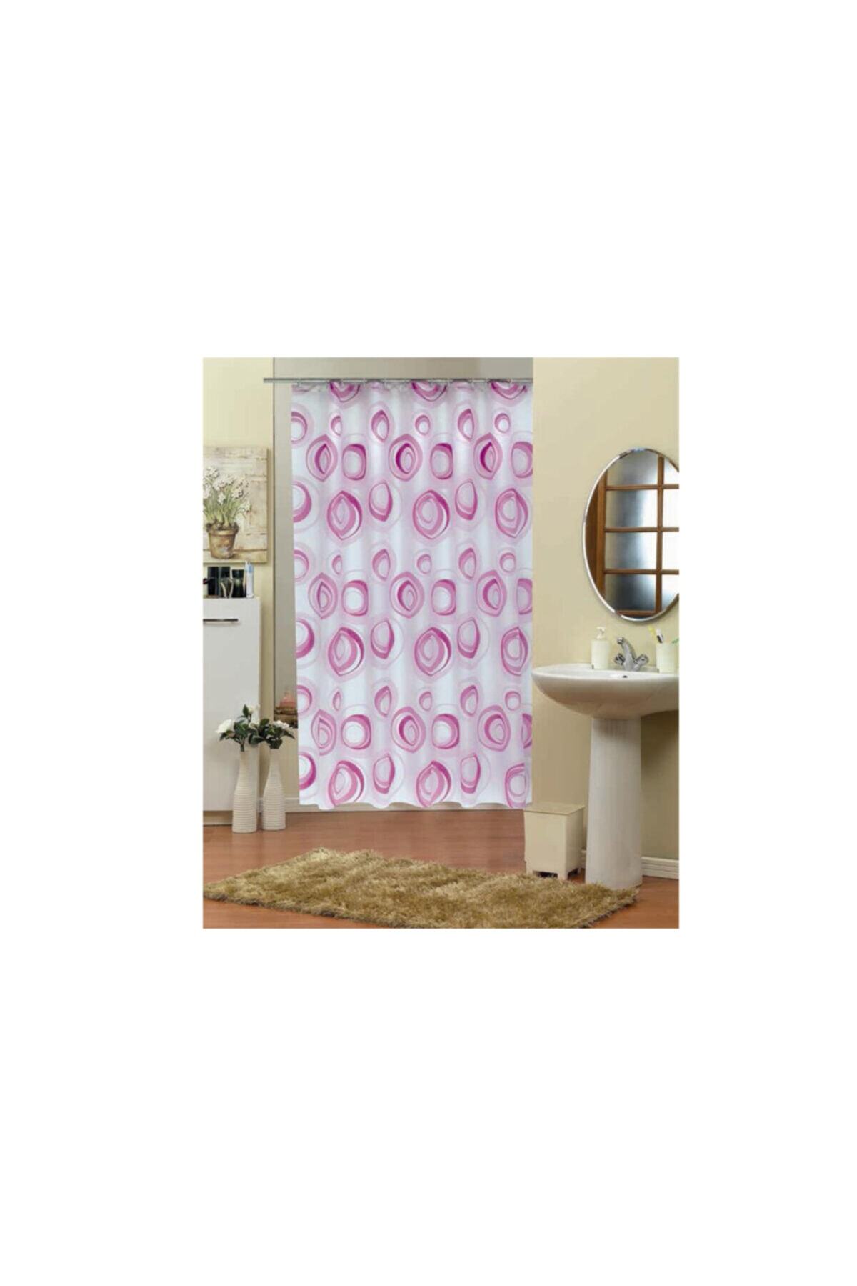 EminHome Su Itici Desenli Banyo Perdesi