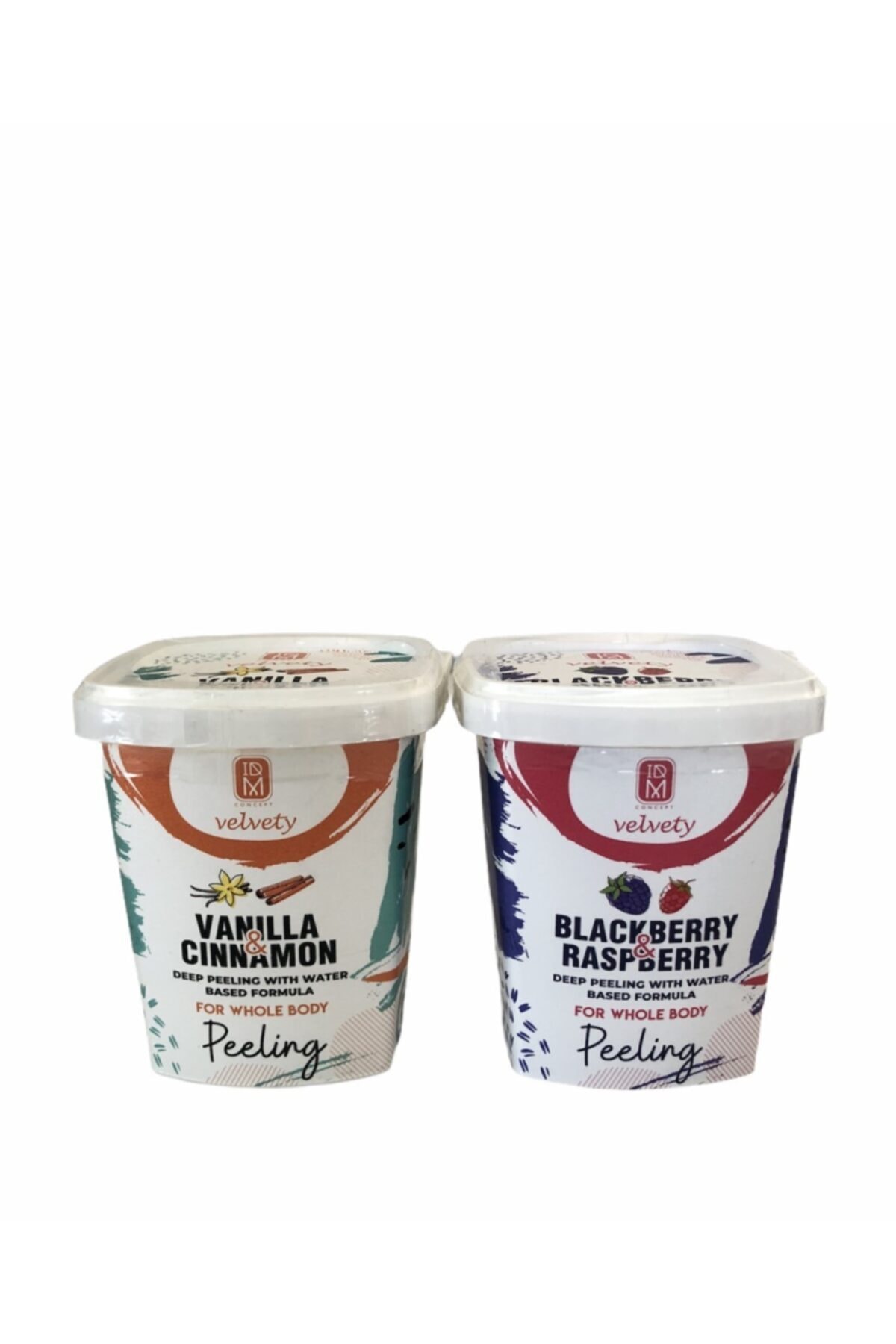 IDM Velvety Vanılla&cınnamon 400ml Peelıng+velvety Blackberry&raspberry 400ml Body Peelıng X2