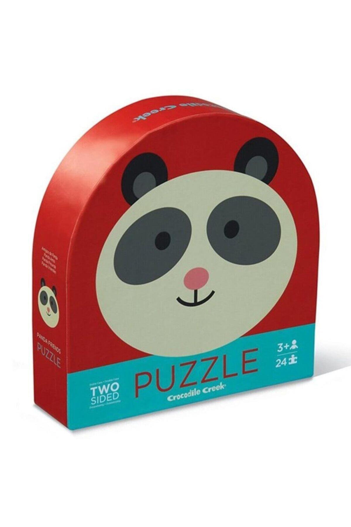 Crocodile Creek Yuvarlak Puzzle Panda Ve Arkadaşları 24 Parça