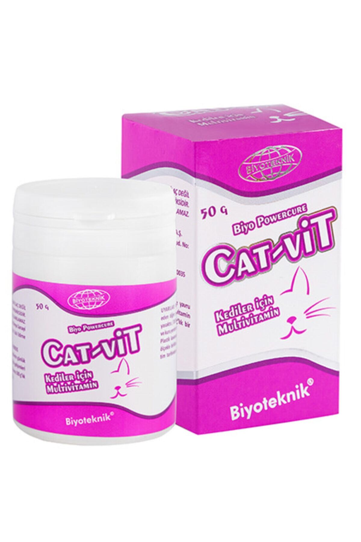 Biyoteknik Cat-vit Kediler Için Multivitamin 50 Gr Toz Powercure Yem Premiksi