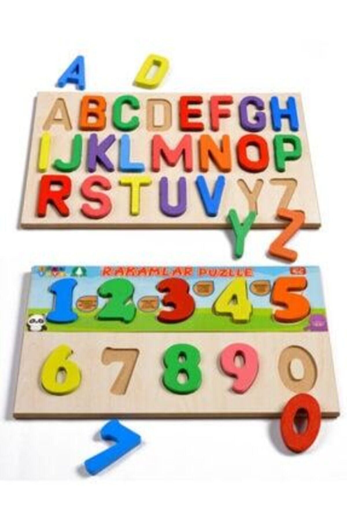 Türk Toys Ahşap Puzzle 2'si 1 Arada Alfabe-sayılar
