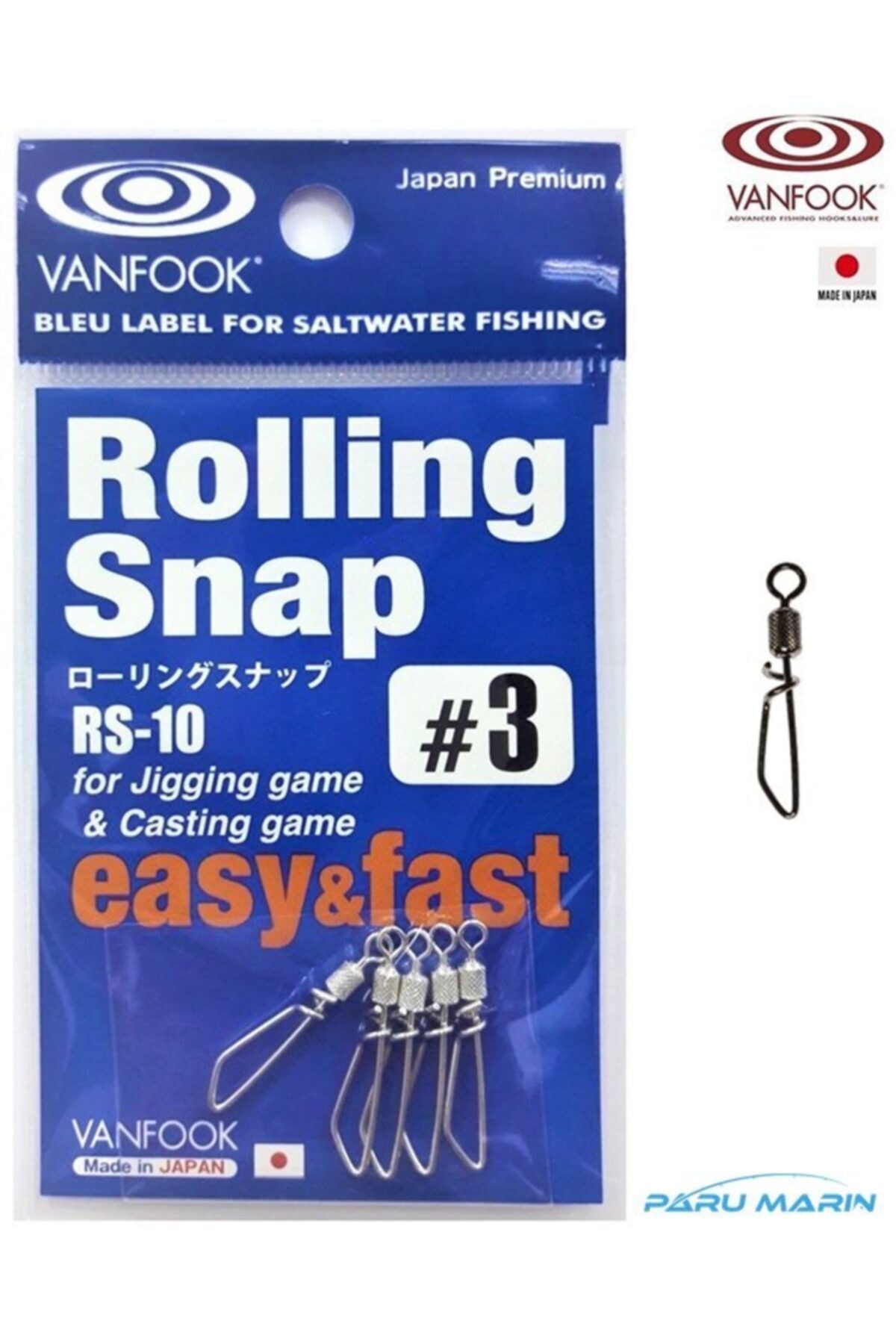 VANFOOK Rolling Snap Klips Rs-10 , 5 Adet