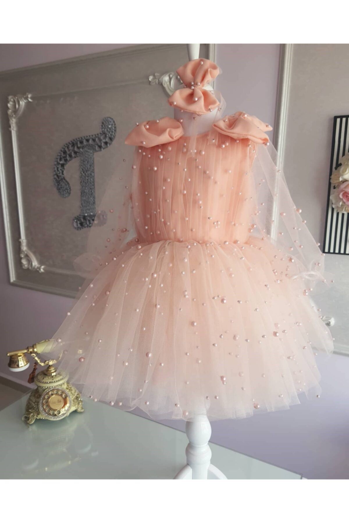 Tozpembebaby Somon Incili Bebek Elbisesi