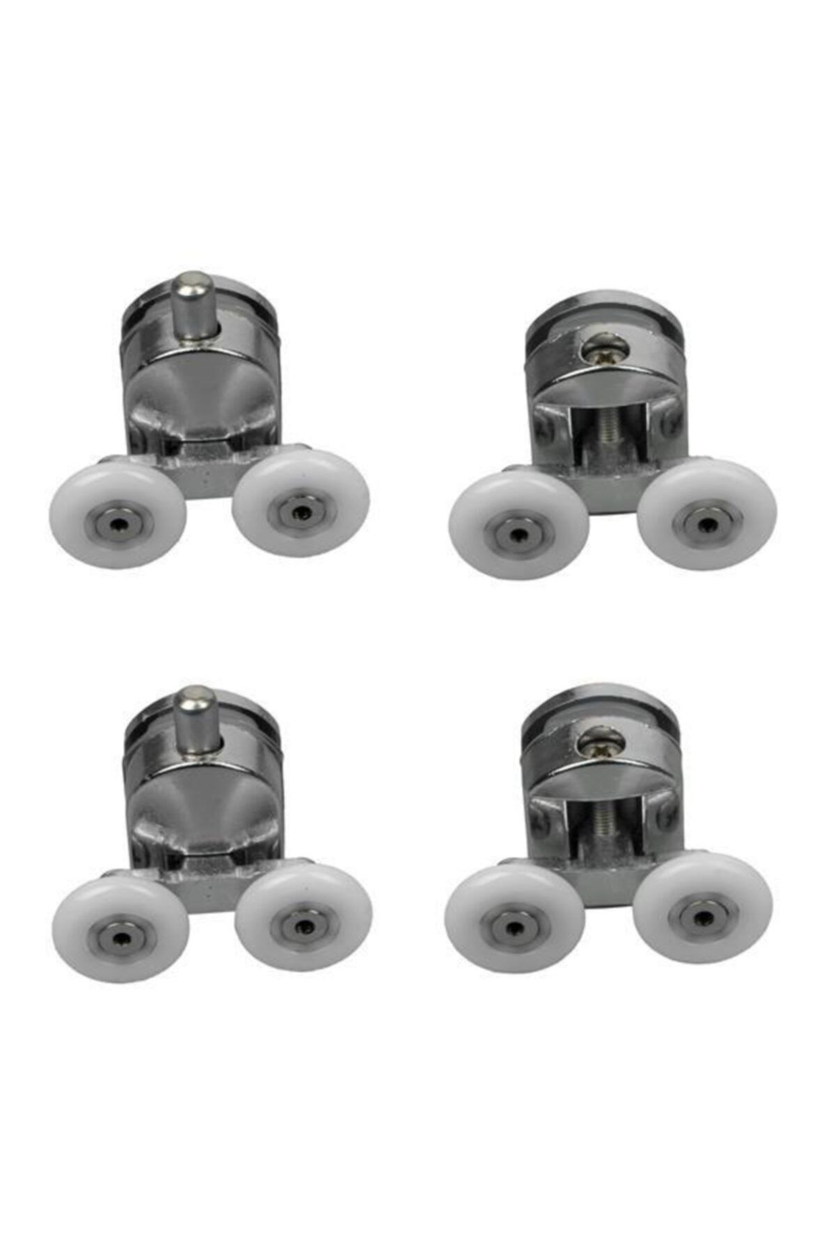 EYM Duşakabin Tekerleği Metal Gövdeli Krom 4 Lü Set Teker Çapı 24 Mm