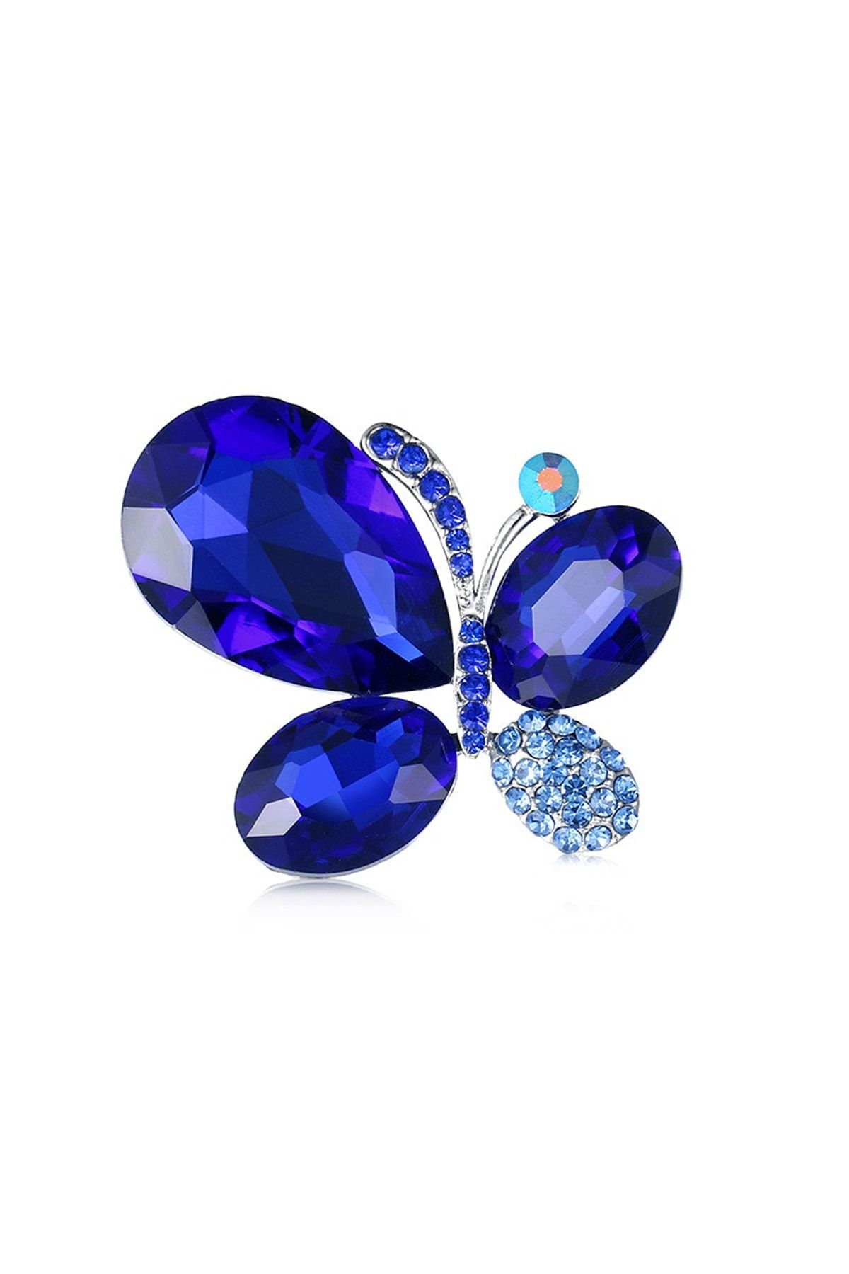 Dora Accessories Saks Mavisi Kelebek Broş