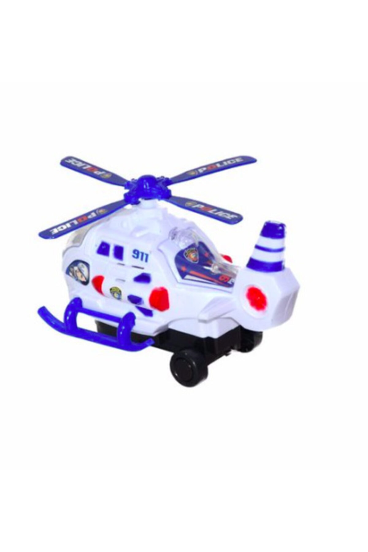 Ruida Işıklı Polis Helikopteri