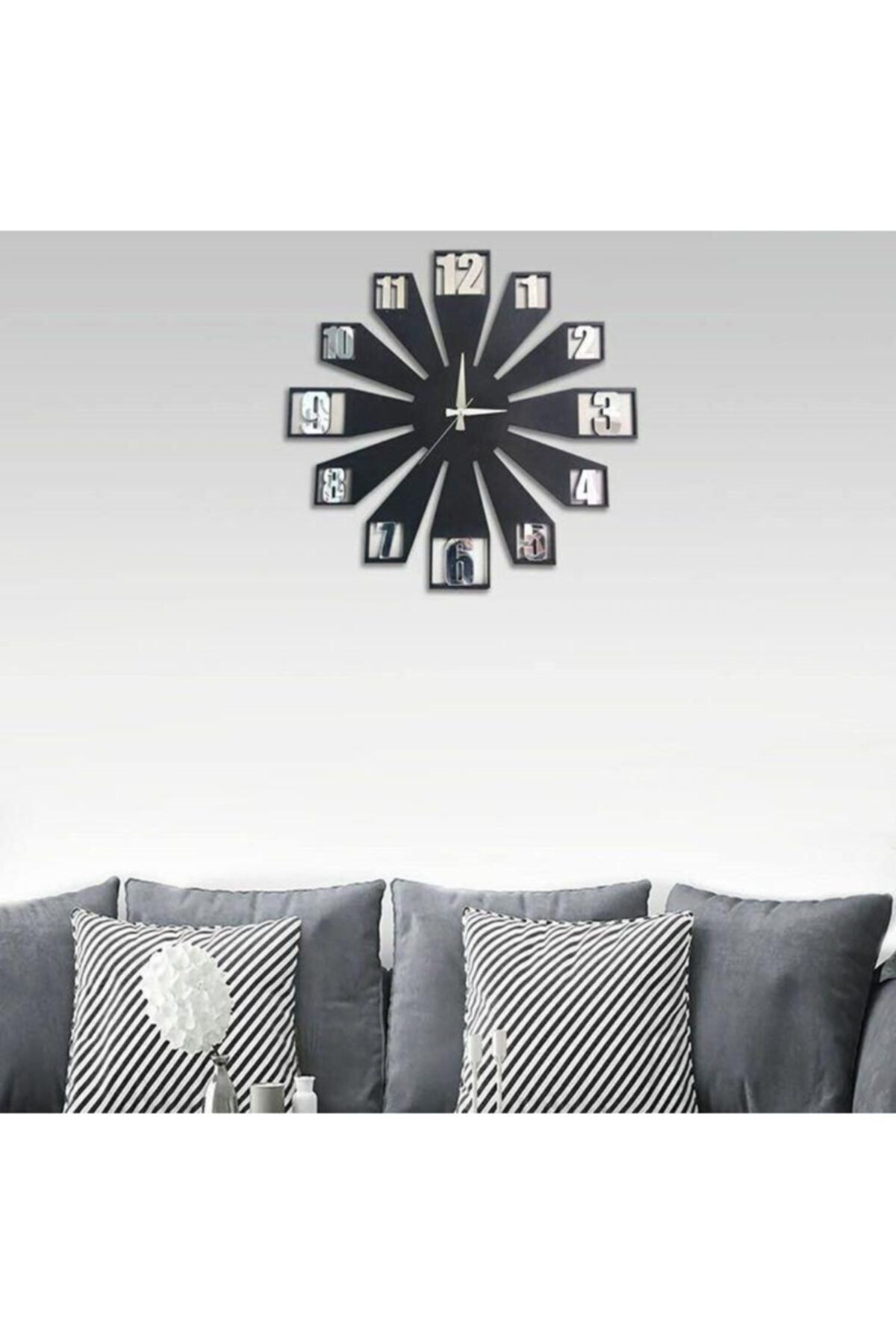 RetroLazer Dekoratif 3d Pleksili Mdf Duvar Saati Wall Art