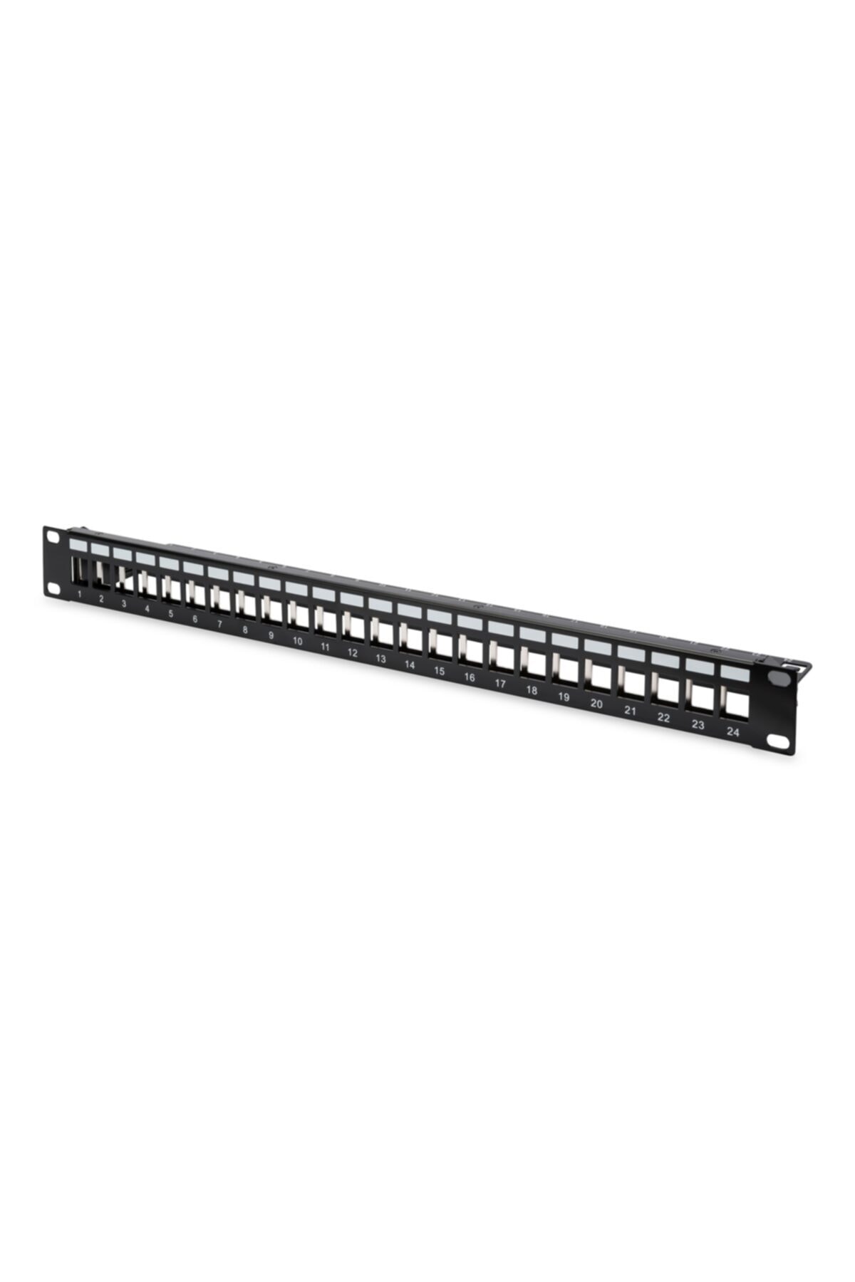 Assmann Digitus 24 Port Boş Patch Panel, Zırhlı, 1u Yüksekliğinde, Siyah Renk