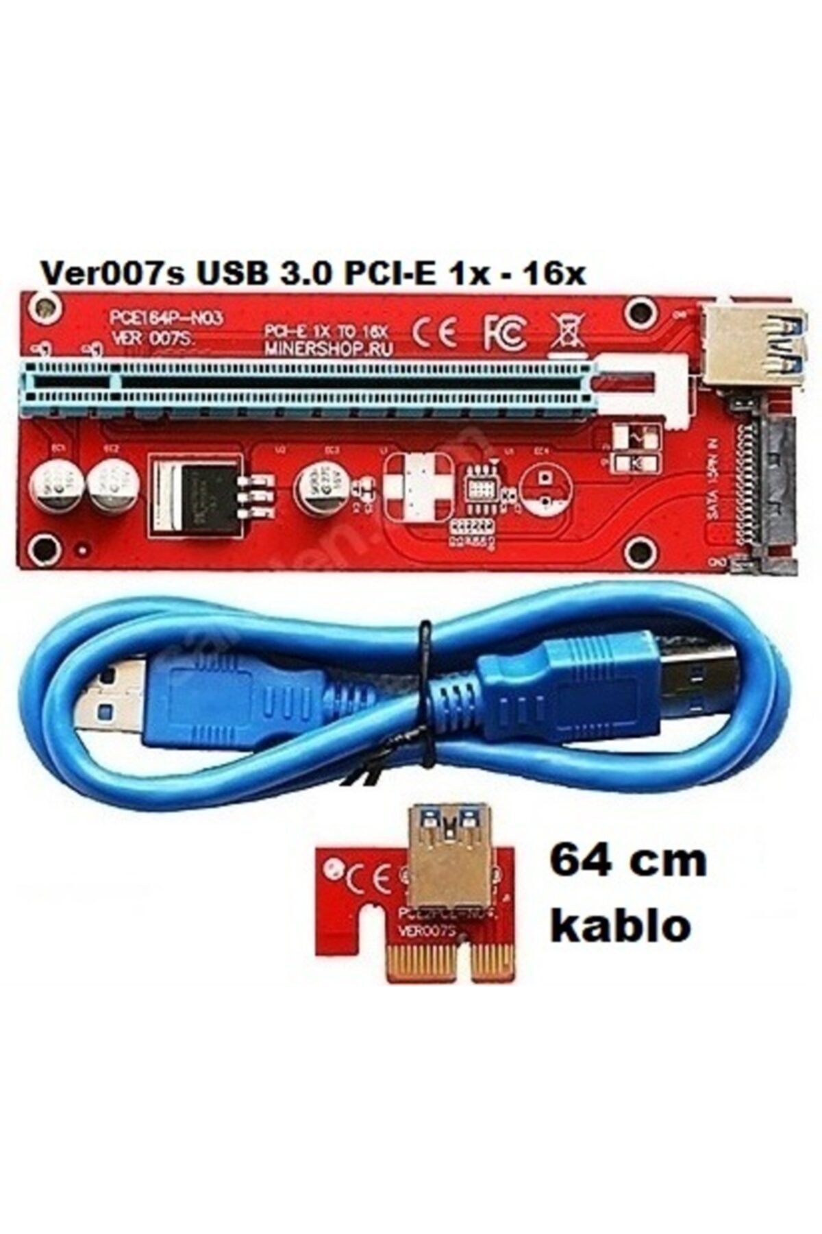 OEM Ver007s Usb 3.0 Pcı-e 1x - 16x Genişletici Yükseltici Riser Kart