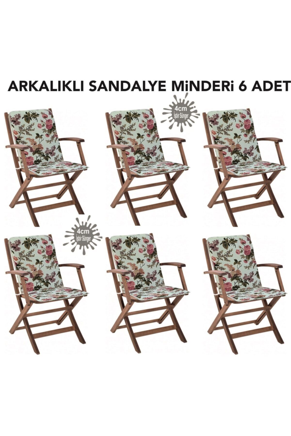 vip home concept market urunleri sandalye minderi 6 adet arkalikli buyuk fermuarli yikanabilir ingiliz gulu fiyati yorumlari trendyol