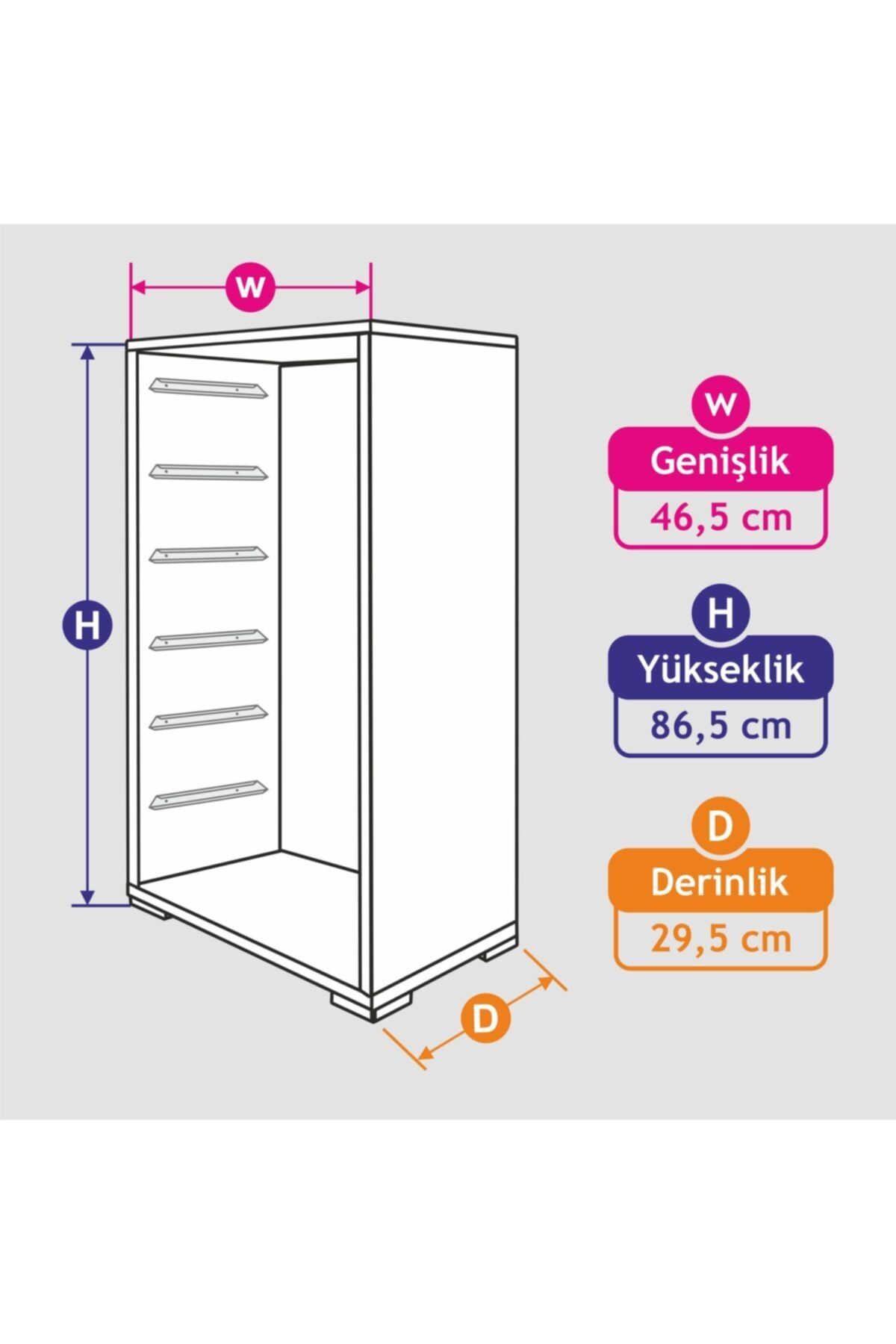 Vip Home Vps-31 Vip Saklama Dolabı Beyaz 6 Küçük Plastik