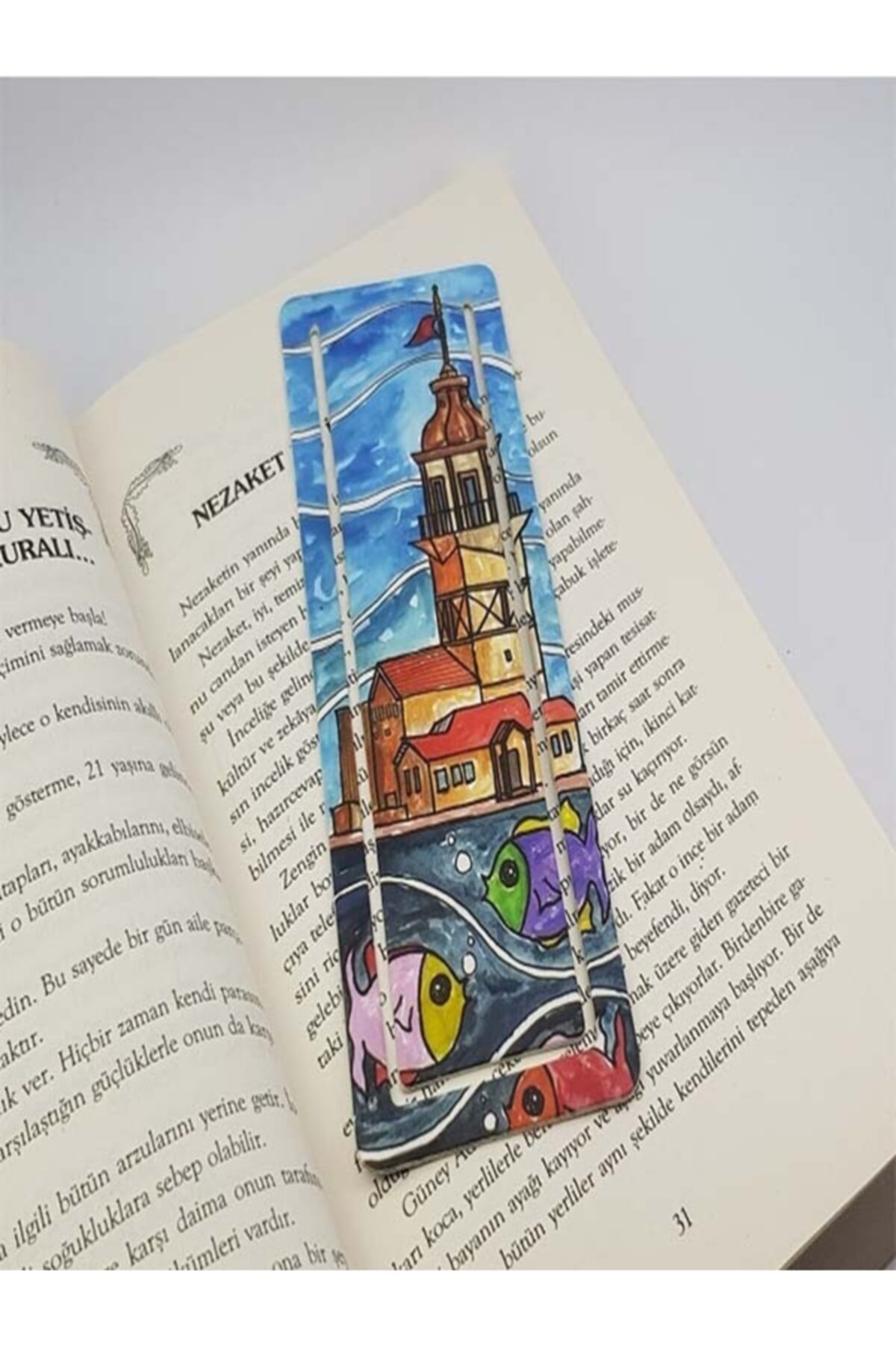 İstisna Ataç Kesim Kız Kulesi Ve Balıklar Kitap Ayracı