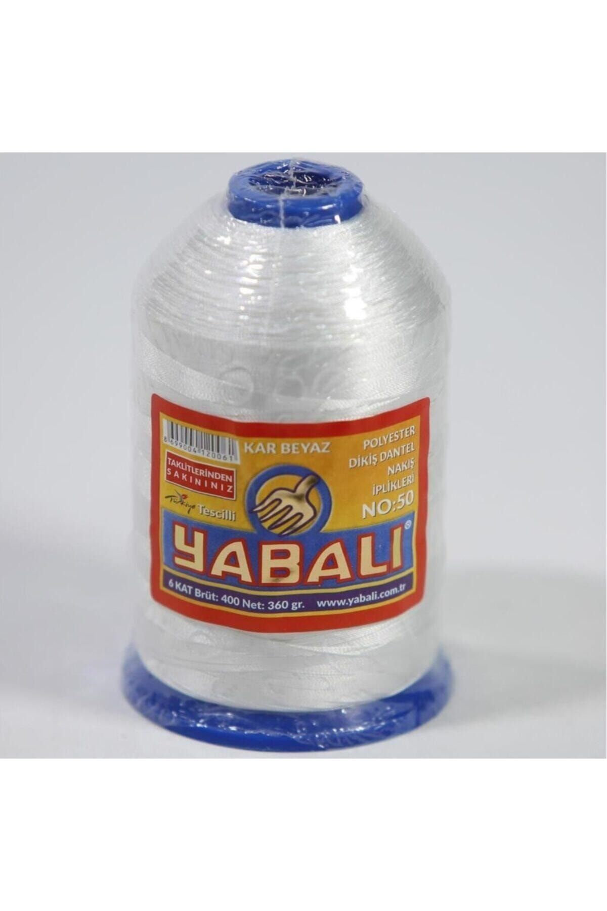 Yabalı Füze Bobin Dantel Ipliği No 50 Karbeyaz 6 Kat 400 Gr Ybl50