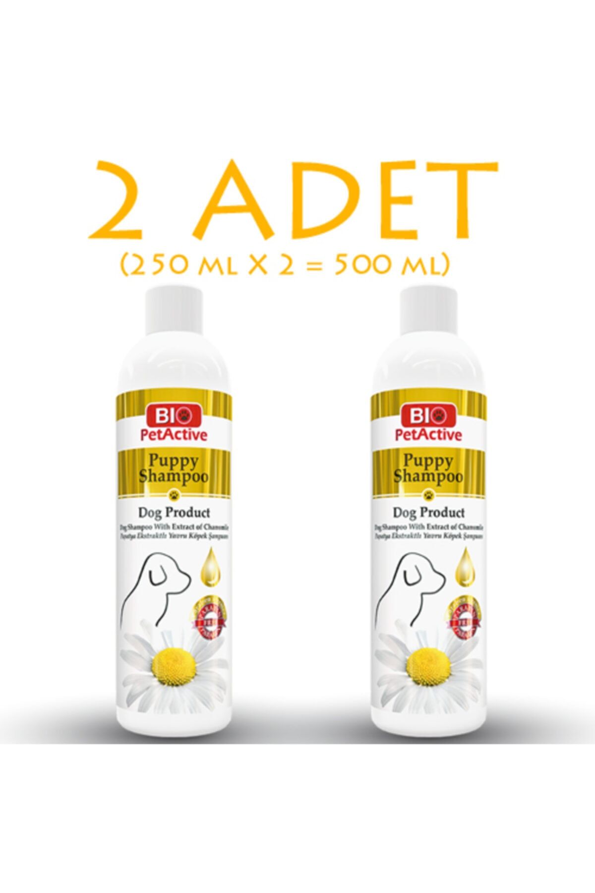 Bio PetActive Papatya Özlü Yavru Köpek Yıkama Şampuanı 250 ml  2 Adet
