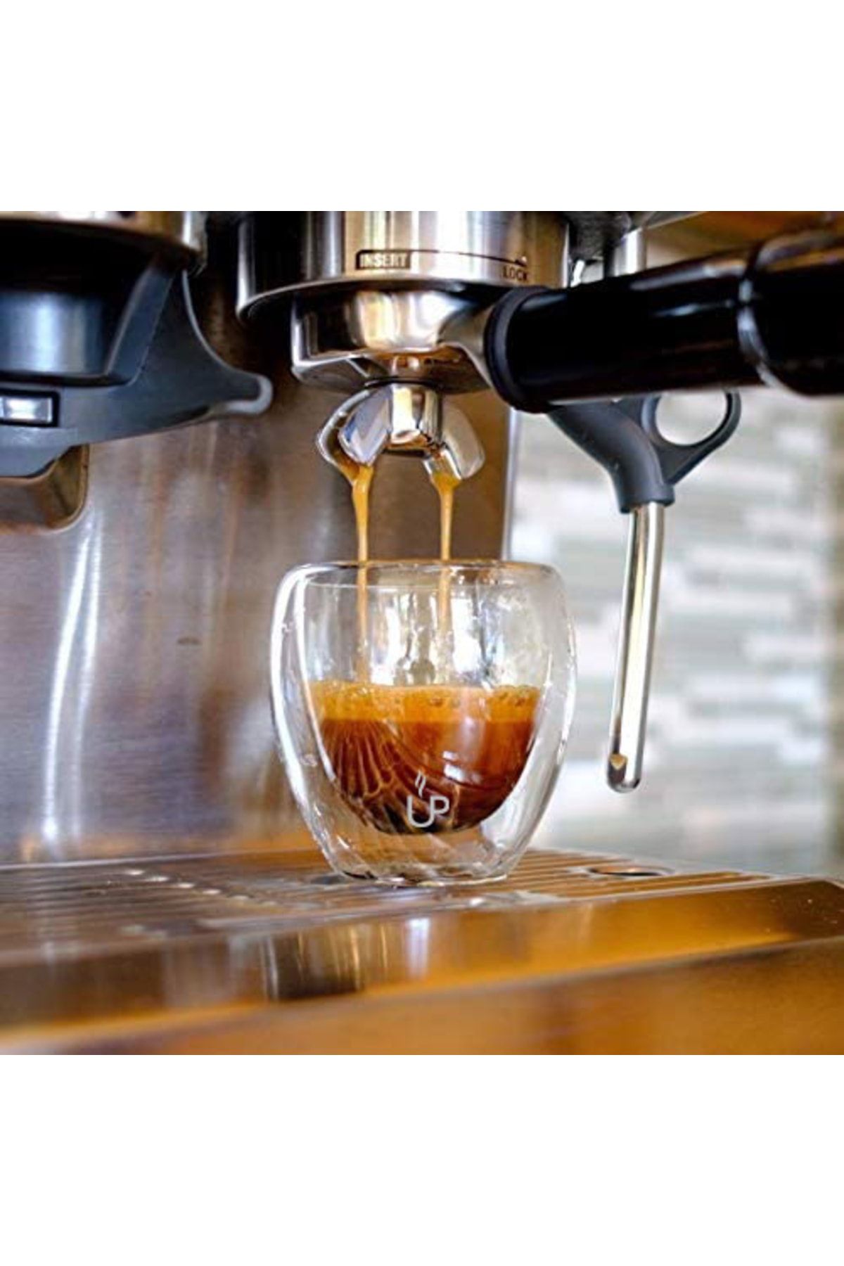 cuppin Çift Camlı Borosilikat Espresso Kahve Bardağı 80 ml