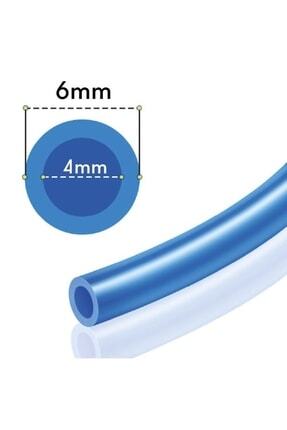 6x4mm Pu Poliüretan Hortum 10 Metre - Mavi Renk Image 0