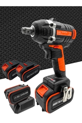 Alman 58 V 20 Ah Akülü Somun Bijon Sökme Takma Sıkma Matkap Kömürsüz Akülü Vidalama 45 Parça Setli Image 4