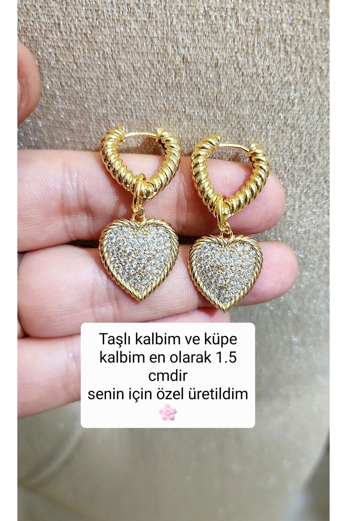24k gold deals heart earrings