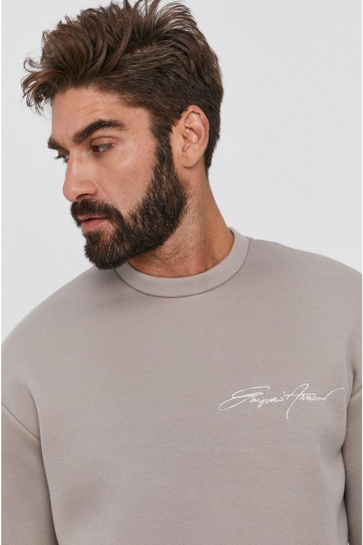 Emporio armani discount sweatshirt grey