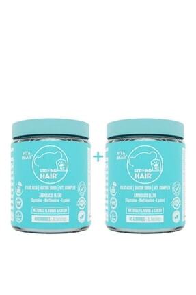 Strong Hair Gummy Vitamin - Biotin Içeren Çiğnenebilir Saç Vitamini 60 Adet 2'li Paket Image 0